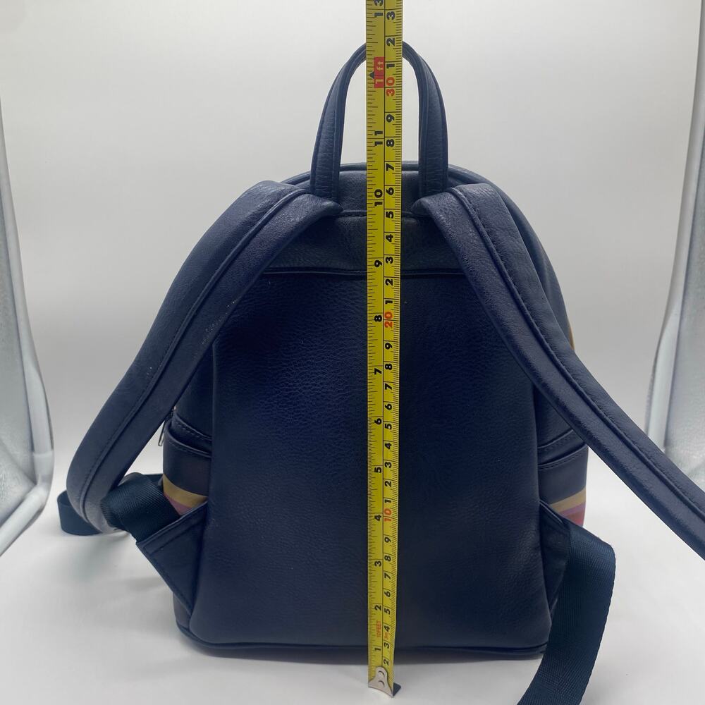 Doctor Who Loungefly Navy Blue Stripe Mini Backpack Thirteenth Adjustable Rare - Picture 10 of 11